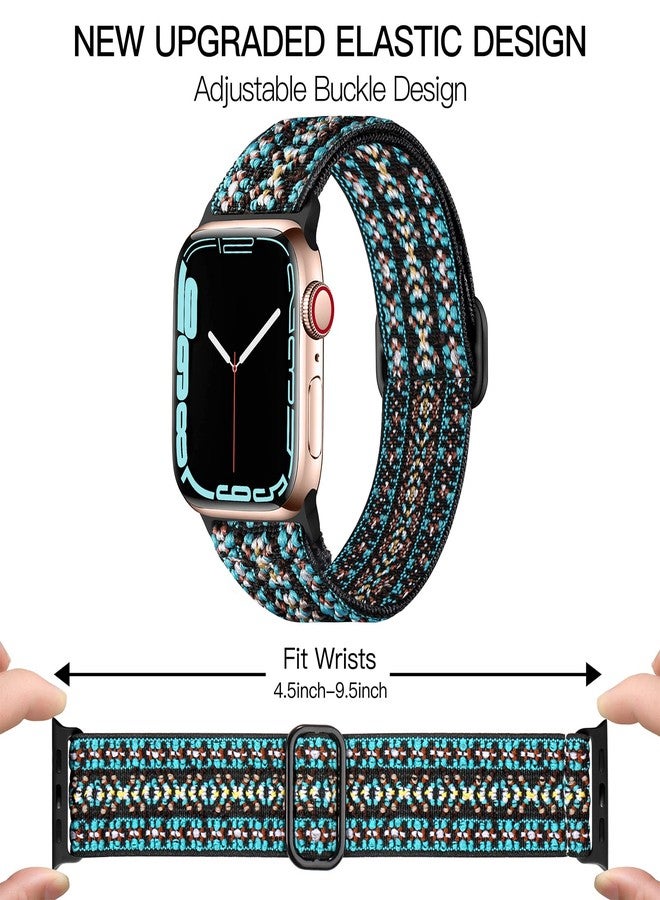 DaQin 3 Pack Stretchy Solo Loop Compatible with Apple Watch Bands for Women 49mm 46mm 45mm 44mm 42mm, Nylon Braided Elastic Strap for iWatch Band Series 11 10 9 8 7 6 5 4 3 SE Ultra 3 Ultra 2 Ultra - Image 2