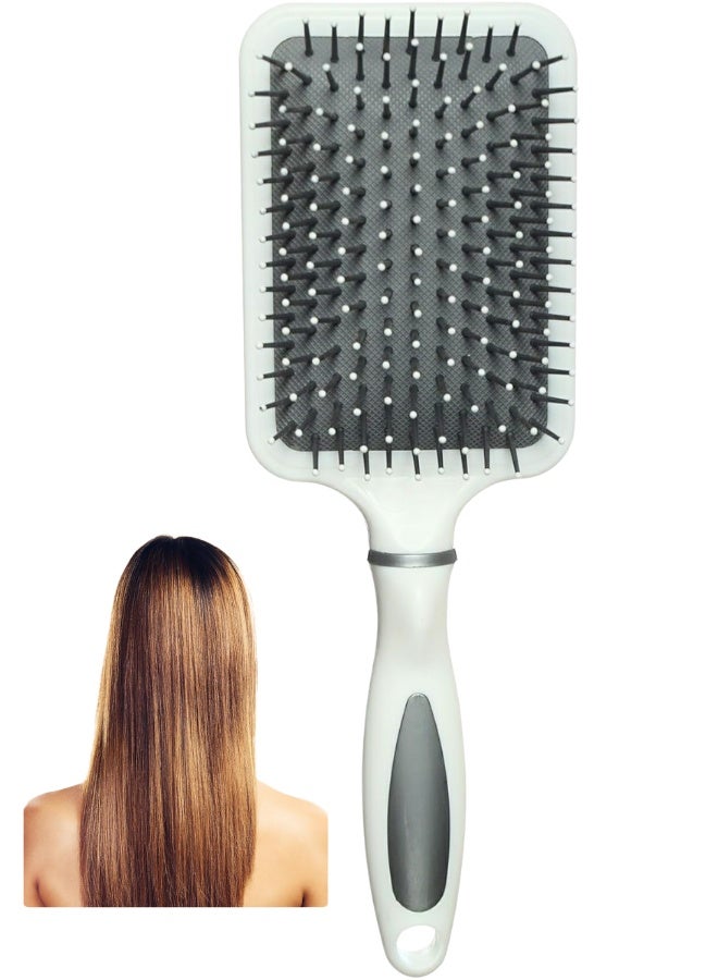 فرشاة مجداف للشعر – فرشاة لطيفة لفك التشابك للشعر الرطب والجاف، قاعدة مرنة، شعيرات نيولون مدورة، قبضة مريحة، مناسبة لجميع أنواع الشعر - Image 1