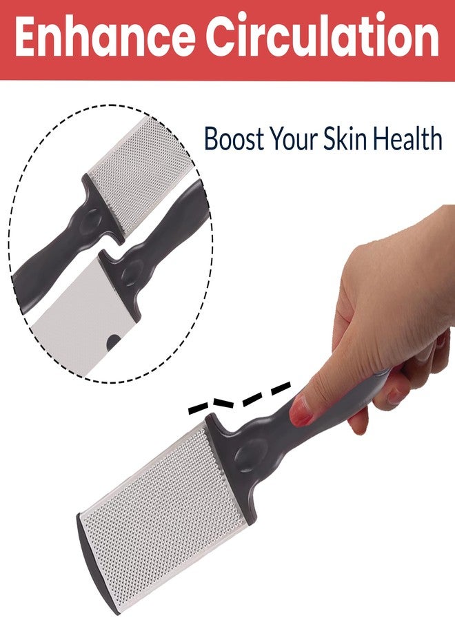 TEMPERIA (1pc) Foot Scrubber for Dead Skin - Double Sided Pedicure Kit for Women - Feet File Scrub Tools, Heel Scraper Filer & Leg Cleaner Brush - Easy to Use (Multicolour) (HF771) - Image 5