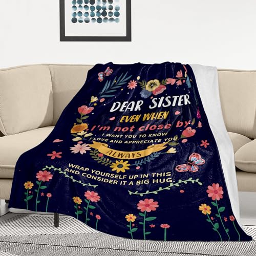 AISDE Sister Gifts Blanket, Sister Gifts from Sisters, Sisters Birthday Valentines Presents Throw Blanket 60'' x 50'' - Image 2