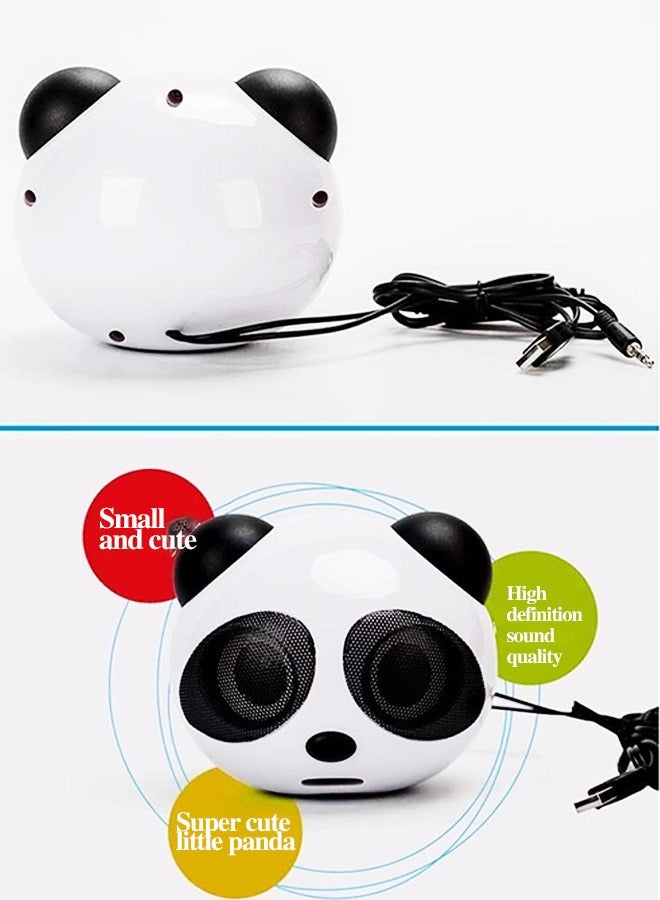 USB Panda Mini Creative Cute Cartoon USB 2.0 Speaker Desktop Phone Laptop Small Sound System  - Image 3