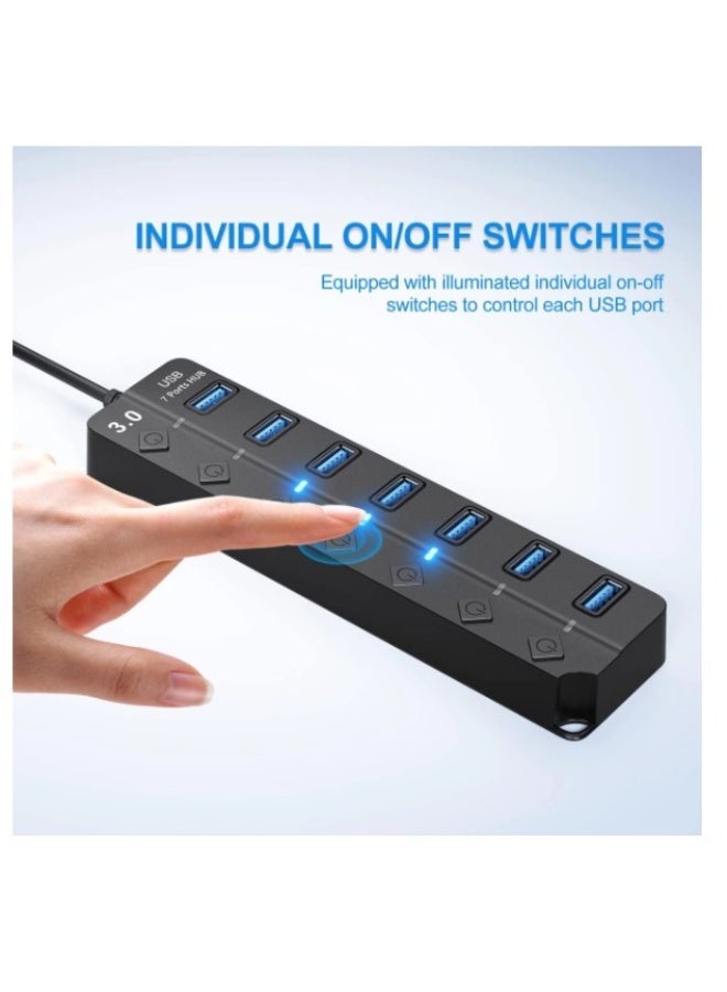Terabyte USB 3.0 7PORT HUB With Individual Switches And Lights - Image 2