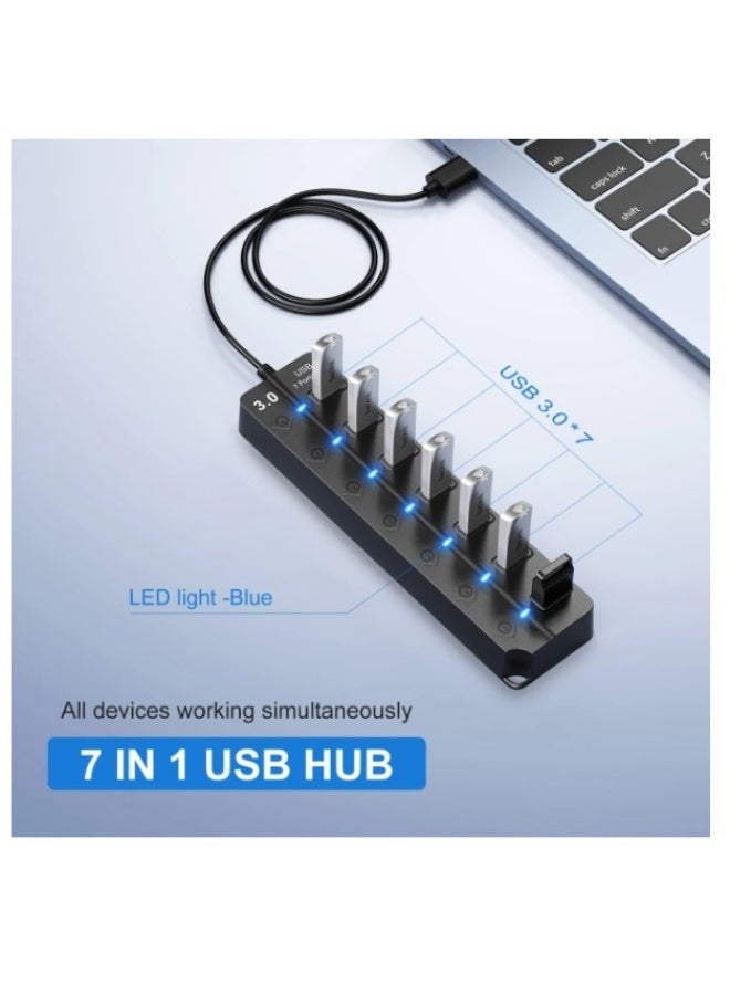 Terabyte USB 3.0 7PORT HUB With Individual Switches And Lights - Image 4