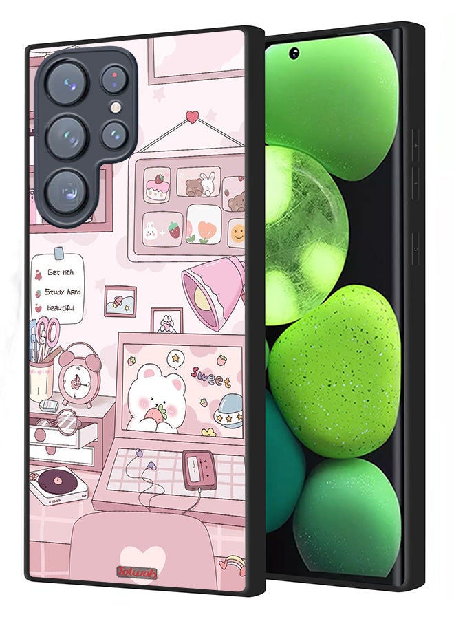 Tolwak Samsung Galaxy S22 Ultra 5G Protective Case Cover Get Rich Study Hard - Image 1