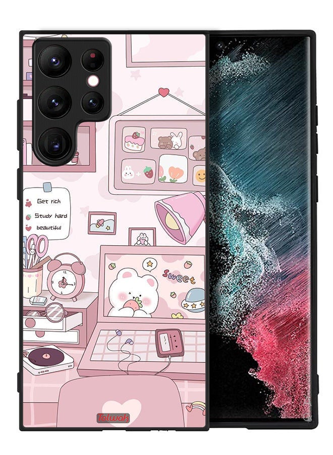 Tolwak Samsung Galaxy S22 Ultra 5G Protective Case Cover Get Rich Study Hard - Image 2