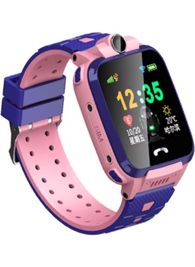 Touch Screen Camera Positioning Watch For Kid Pink - Image 1