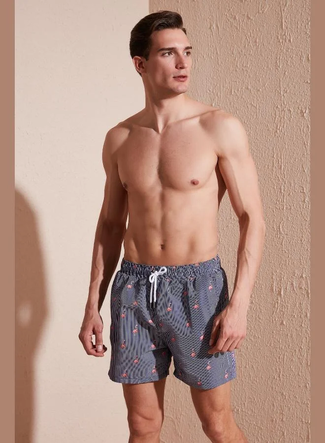 Buratti  Buratti Patterned Swim Shorts Waist Tie Pocket Swimsuit Short Men's SWIMSUIT SHORT 380M388 for Men | Best Price UAE