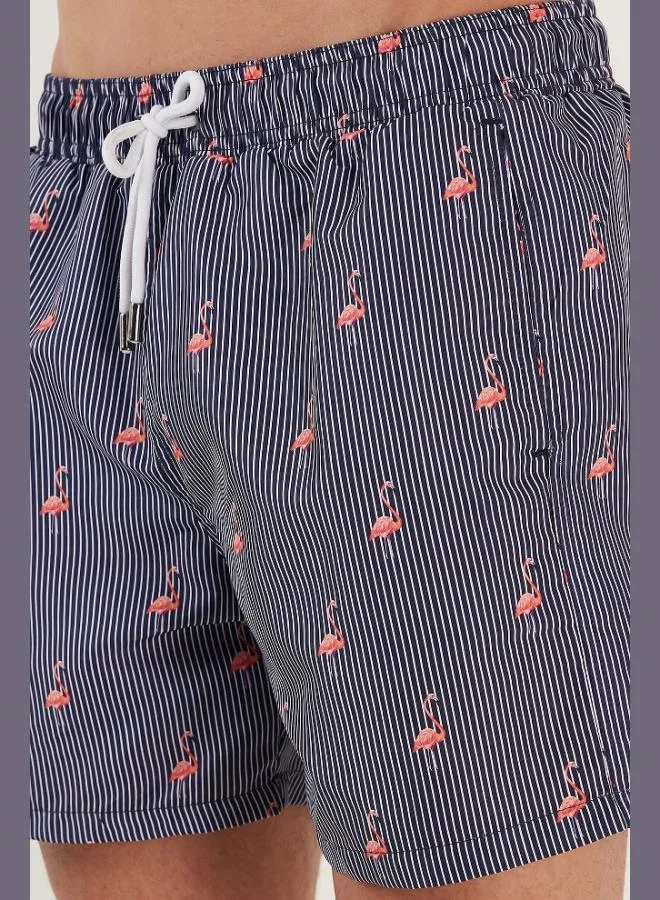 Buratti  Buratti Patterned Swim Shorts Waist Tie Pocket Swimsuit Short Men's SWIMSUIT SHORT 380M388 for Men | Best Price UAE