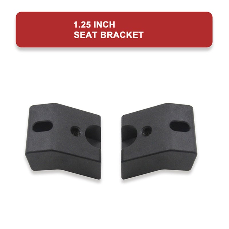 Front Seat Spacers Lift Kit: 1.25inch Black Premium Aluminum Alloy - Durable Wear Corrosion Resistant Front Seat Spacers for Driver Passenger Long Trip Driving Comfort - Image 3
