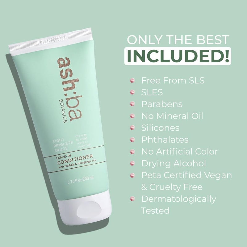 Ashba Botanics Leavein Conditioner for Men & Women  Leavein Cream for Curly Hair  Provides Moisture Conditioning Enhances Shine & Fixes Frizz  SLS SLES Phthalates and Parabens Free (50ml) - Image 3