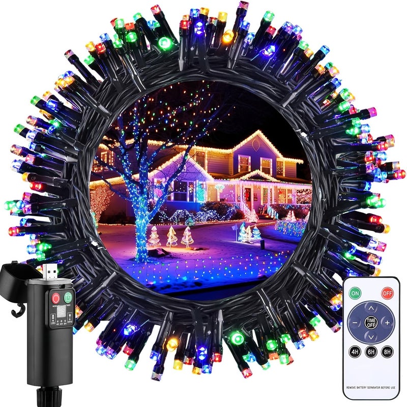 أضواء خرافية متعددة الألوان قابلة للشحن عبر USB 100 LED مع جهاز تحكم عن بُعد - Image 3