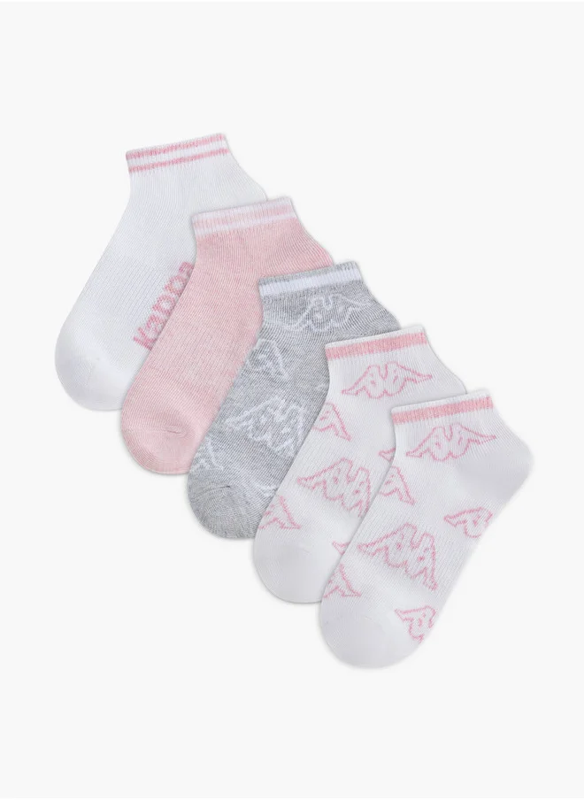 Kappa Girls Logo Detail Ankle Length Socks - Set of 5