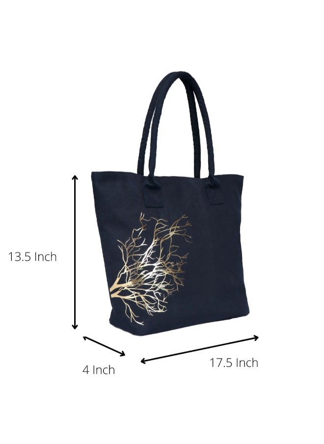 earthsave Earthsave Women’s Vegan Canvas Handbag | Office Bag, Handbag for Daily use, Travel Canvas bags with zip  - Image 5