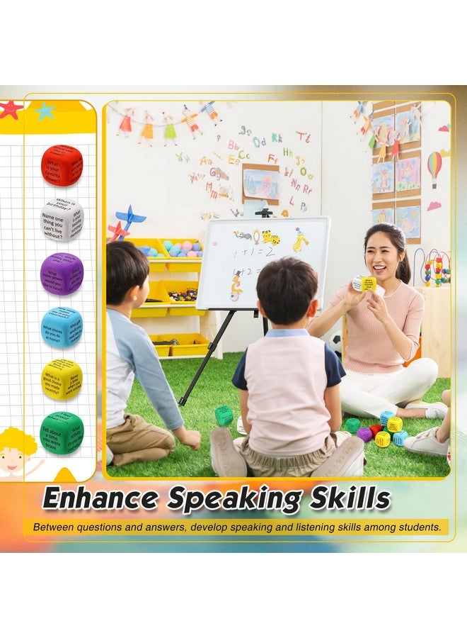 هانايف مكعبات تعلم المحادثة من هانايف، 12 قطعة، أنشطة تعلم اجتماعية وعاطفية، لعبة النرد العائلية، علاج النطق للأطفال، مدرس، فصل دراسي عائلي (رغوة) - Image 5