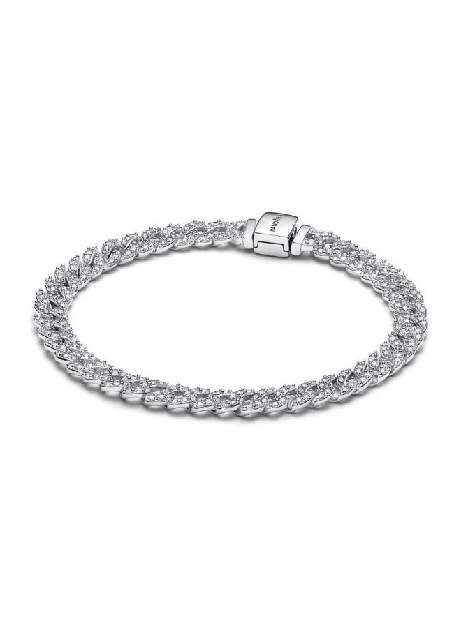 PANDORA Pandora Timeless Pavé Cuban Chain Bracelet