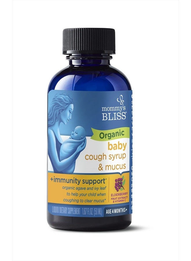 Mommy's Bliss Organic Baby Cough Syrup and Mucus + Immunity Support, Contains Organic Agave and Ivy Leaf, Made for Babies 4 month+, 1.67 Fluid Ounces - Image 2