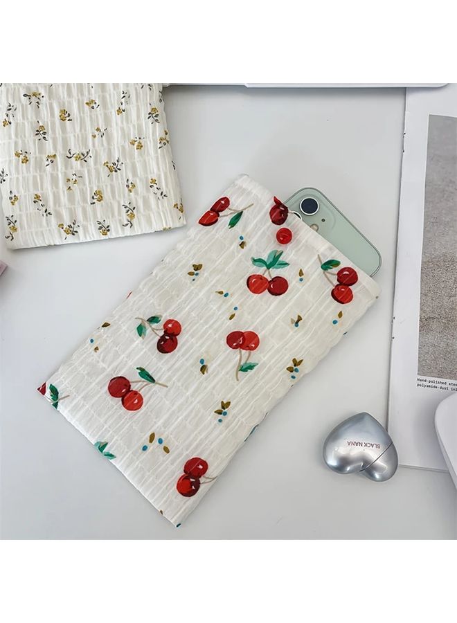 Red Floral Phone Bag Large Capacity Makeup Pouch For Lipstick Eyeshadow Coin Storage - Image 5
