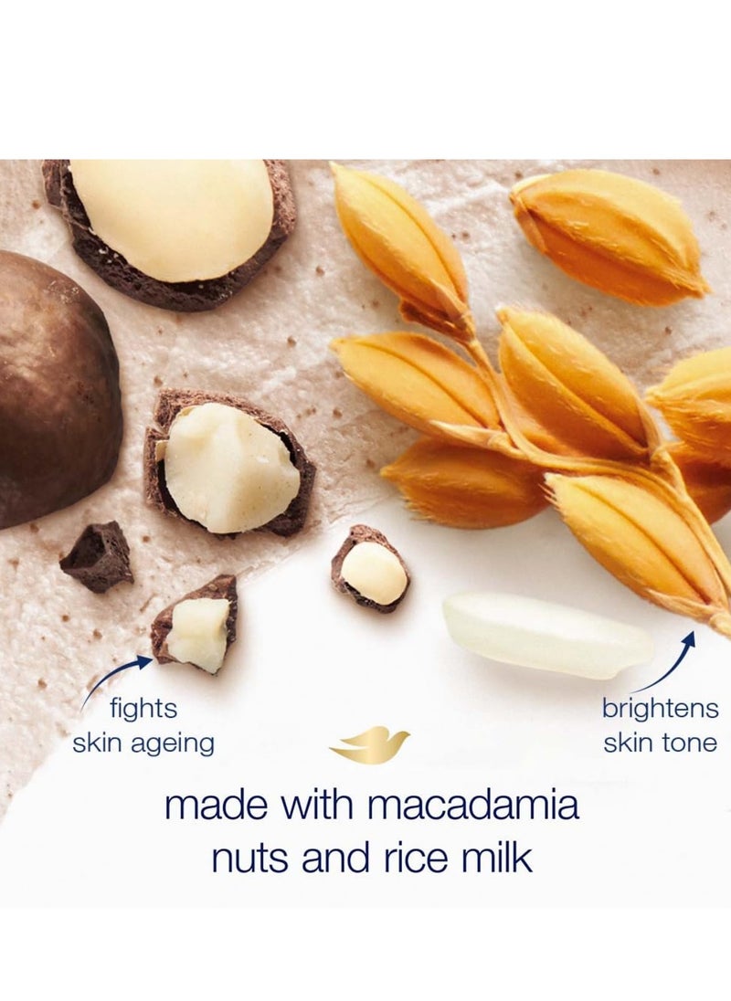 Dove (Dove) - Dove Exfoliating Body Polish| Body Scrub Deeply Nourishing Crushed Macadamia and Rice Milk Moisturises and Brightens Skin Sulphate Free 298gm - Image 1