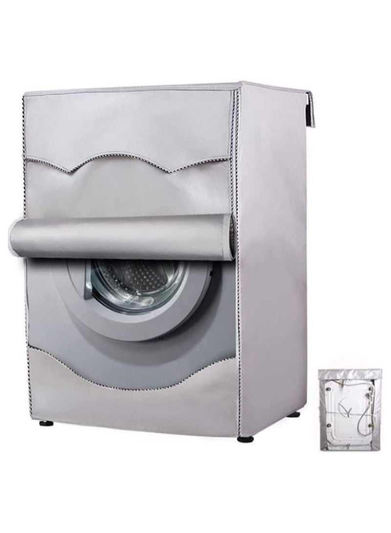 Washing Machine Cover Washer Dryer Dustproof Waterproof Protection Case Cover Sunscreen with Zipper fo Washer Protection  - Image 3