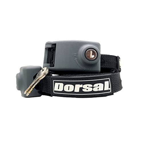 DORSAL Surf Locking Straps Theft Resistant Reinforced Roof Rack Pad Tie Downs Steel/Nylon 10' Feet Black - Image 1