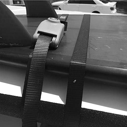 DORSAL Surf Locking Straps Theft Resistant Reinforced Roof Rack Pad Tie Downs Steel/Nylon 10' Feet Black - Image 3