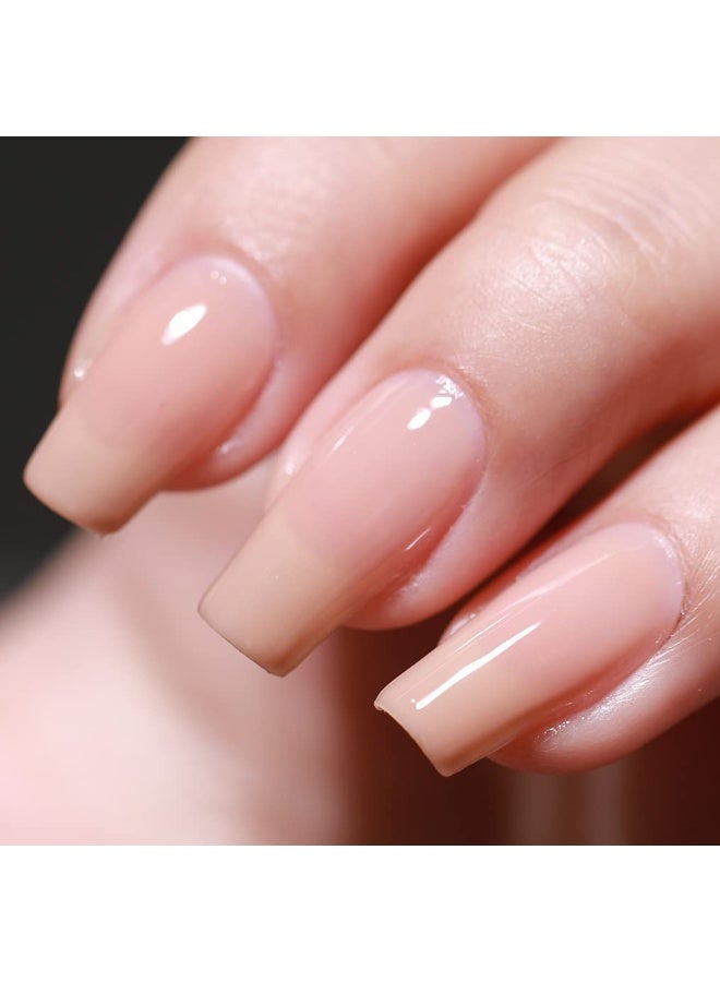 FZANEST Gel Nail Polish,15ML Nude Pink Color Soak Off UV LED Gel Polish Nail Art Manicure Salon DIY Nail Design Decoration at Home #D016 - Image 1