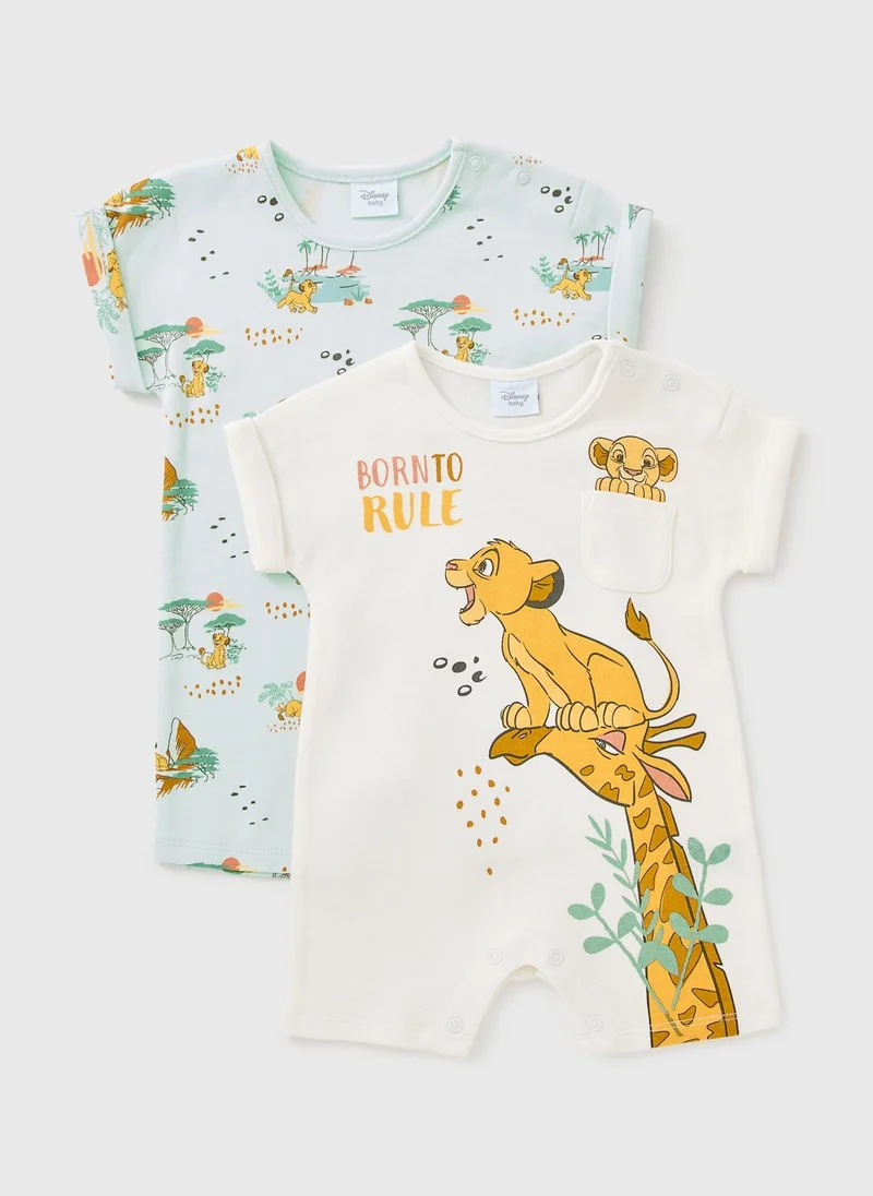 Matalan Disney 2 Pack Baby Lion King Rompers