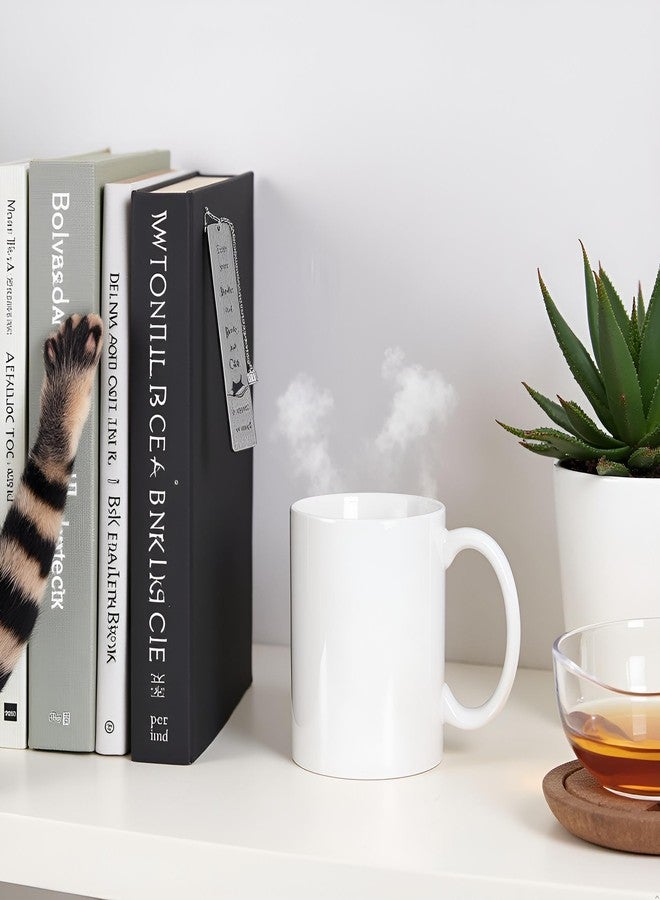 Pxiryanlow Silver Funny Cat Bookmark, Cat Lovers Gifts for Women, Book Lovers Gifts, Christmas Stocking Stuffers for Teens Boy Girl, Cute Bookmarks for Book Lovers Book Accessories - Image 4