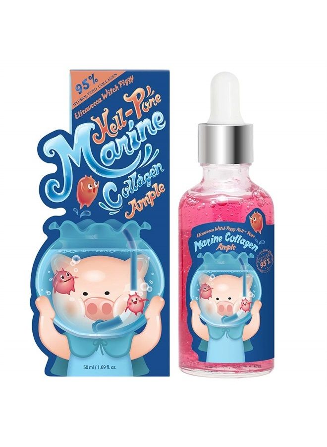 Elizavecca أمبولة الكولاجين البحري - سيروم الكولاجين/وظيفته لتحسين التجاعيد ويحتوي على مستخلصات الكولاجين البحري/جوهر الكولاجين/سيروم الماء قبل وبعد - Image 2