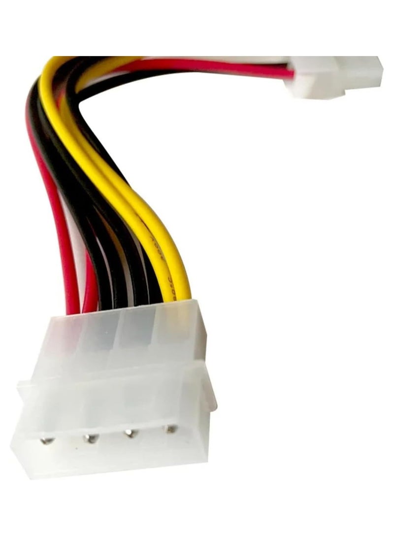 بيعتكلها كابل طاقة IDE من موصل مولكس ذكر رباعي السنون إلى موصل مولكس IDE أنثى ثنائي المنفذ رباعي السنون - Image 2