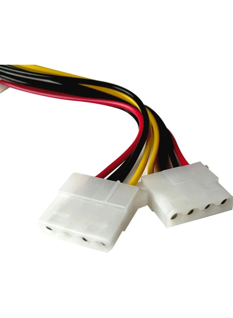 بيعتكلها كابل طاقة IDE من موصل مولكس ذكر رباعي السنون إلى موصل مولكس IDE أنثى ثنائي المنفذ رباعي السنون - Image 3