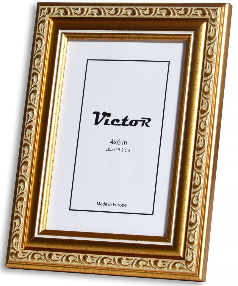 VictoR picture frame Chagall 4x6 green gold frame  vintage antique frames with shutterprrof acrylic glass  baroque/antique - Image 3