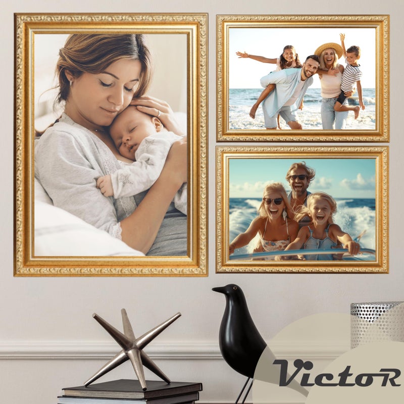 VictoR picture frame Chagall 4x6 green gold frame  vintage antique frames with shutterprrof acrylic glass  baroque/antique - Image 2