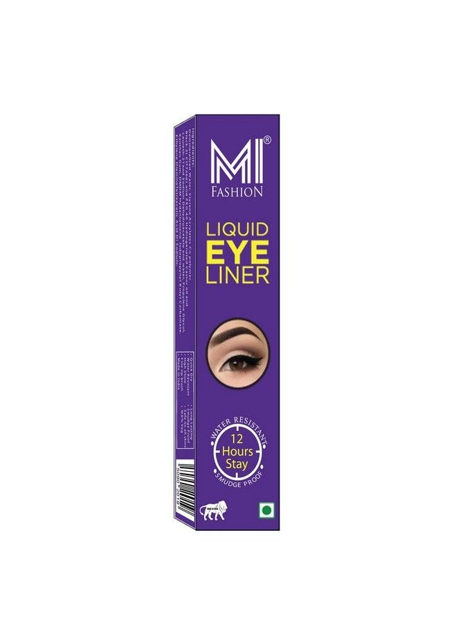 MI FASHION Quick Dry Liquid Eyeliners Combo Of 3 Pcs Water Resistant Cruelty Free High Shine Long Stay Black Golden Shimmer Brown Shimmer  - Image 5