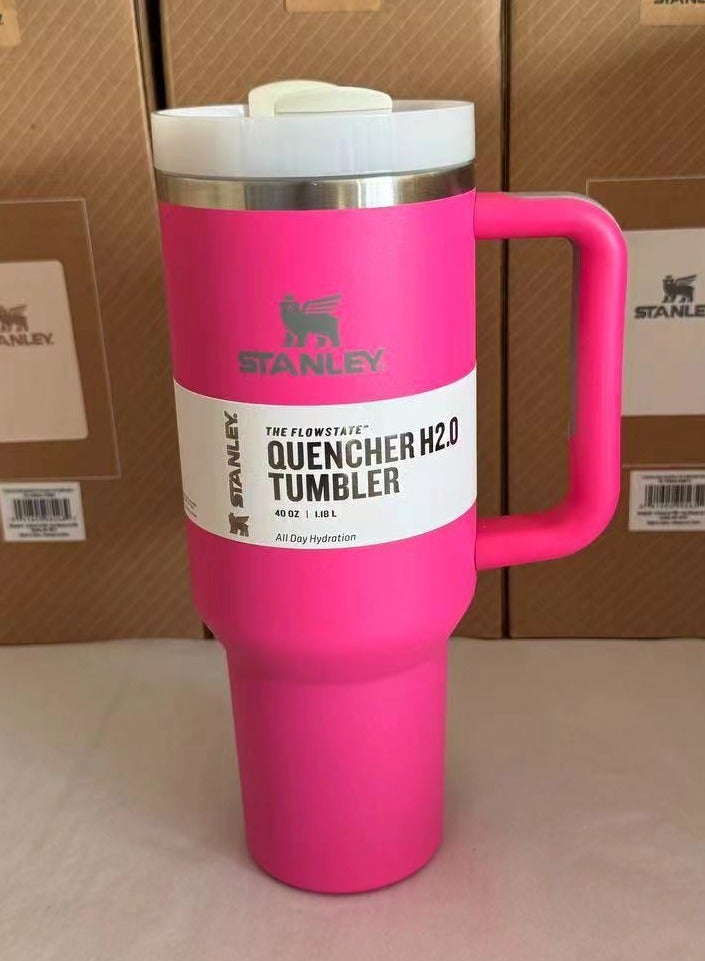 Stanley Quencher H2.0 FlowState Stainless Steel Vacuum Insulated Tumbler with Lid and Straw for Water, Iced Tea or Coffee, Smoothie and More 40oz