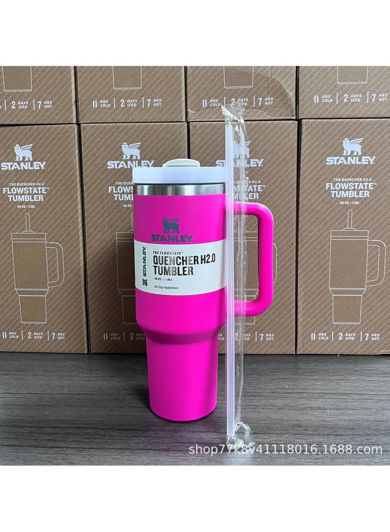 Stanley Quencher H2.0 FlowState Stainless Steel Vacuum Insulated Tumbler with Lid and Straw for Water, Iced Tea or Coffee, Smoothie and More 40oz