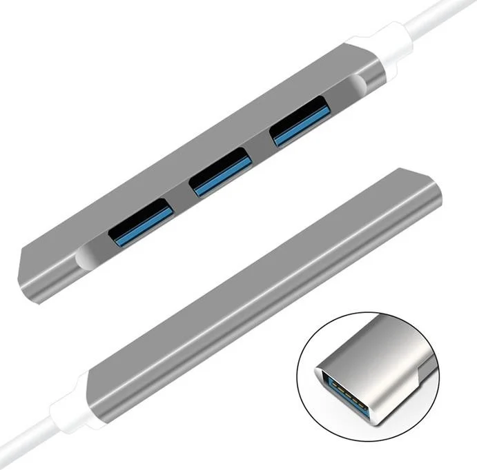 بولهاموبيل Polham 20CM 4in1 USB To 4x USB Coupler Adapter Hub, High Voltage and Current Protected USB Coupler