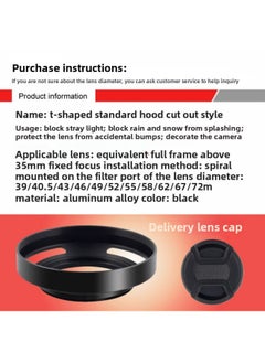 General Suitable For T-type Metal Hollow Hood Suitable For Leica/Zeiss/fulunda/seven Craftsmen Lens Screw-Color:39mmT Metal Hollow Hood  - Image 4