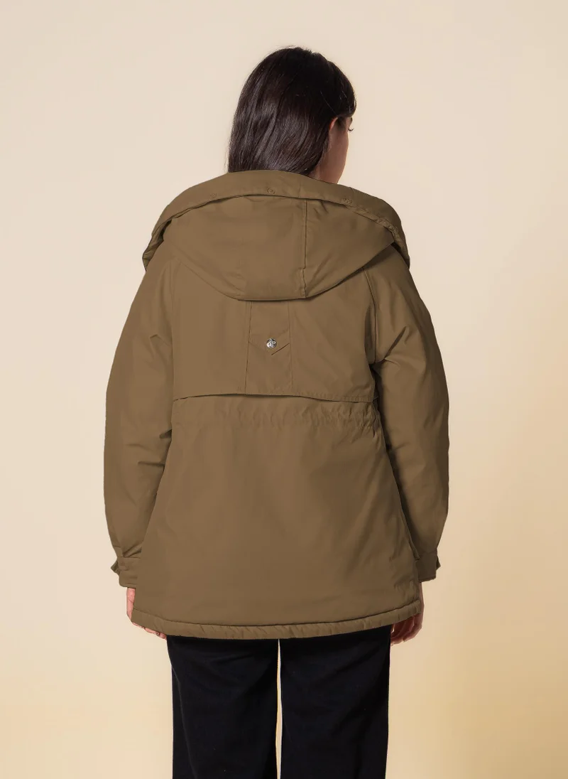 SHAPES DETAILED PUFFER JACKET