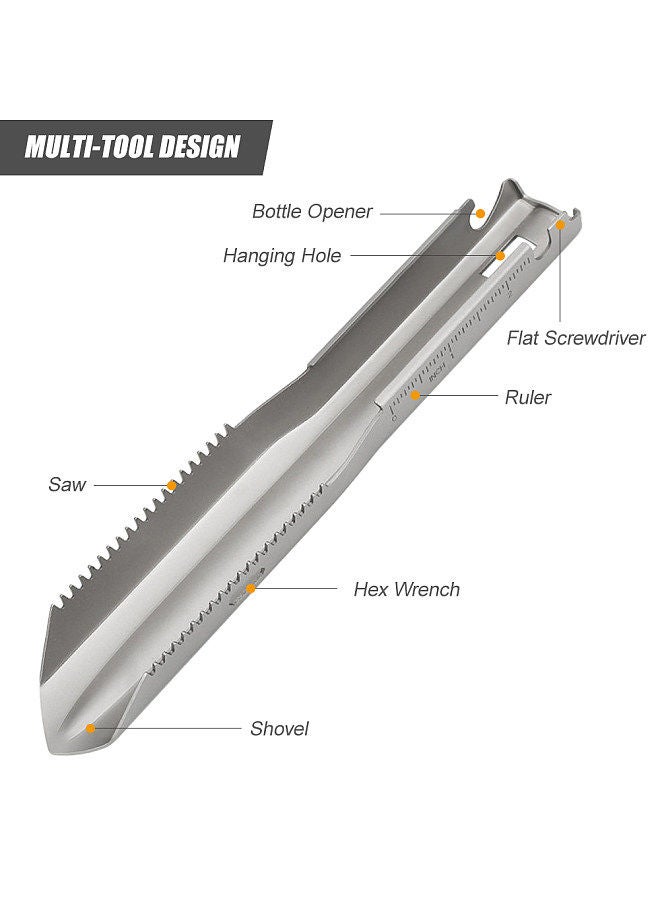 Generic Ultralight Titanium Hand Shovel Multi Tool Backpacking Trowel with Carrying Pouch for Gardening Hiking Camping Digging  - Image 4