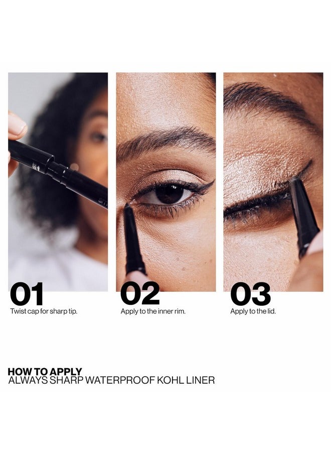 SmashBox Smashbox Always Sharp Longwear Waterproof Kohl Eyeliner Pencil | Self-Sharpening Cap, Waterproof + High Pigment, Sumatra  - Image 2