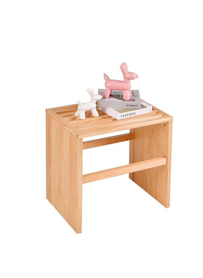 DANUBE HOME Enoch End Table Multi Functional Living Room Table Space Saving Side Table Furniture For Home Bedroom L 30 x W 45 x H 45 cm Pine Natural  - Image 1