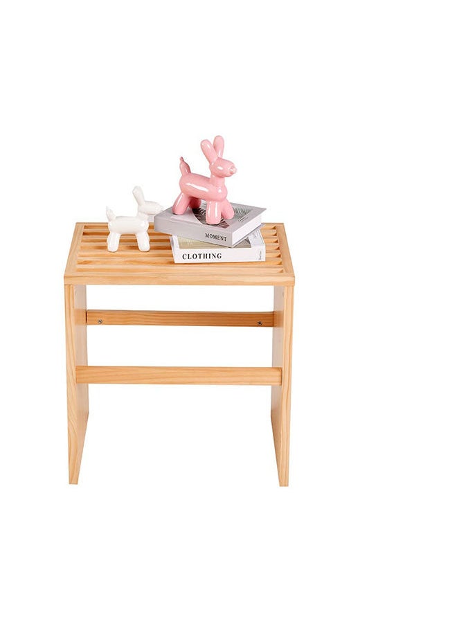 DANUBE HOME Enoch End Table Multi Functional Living Room Table Space Saving Side Table Furniture For Home Bedroom L 30 x W 45 x H 45 cm Pine Natural  - Image 2