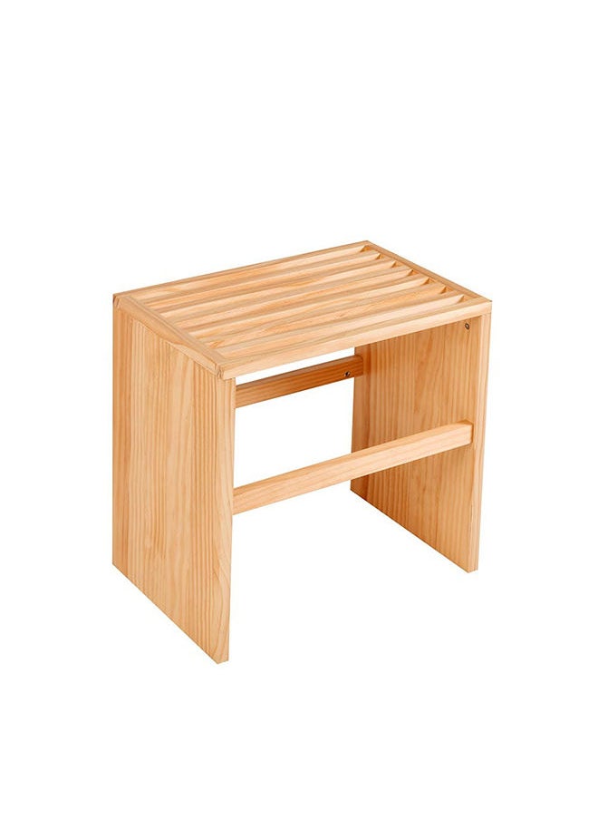 DANUBE HOME Enoch End Table Multi Functional Living Room Table Space Saving Side Table Furniture For Home Bedroom L 30 x W 45 x H 45 cm Pine Natural  - Image 4