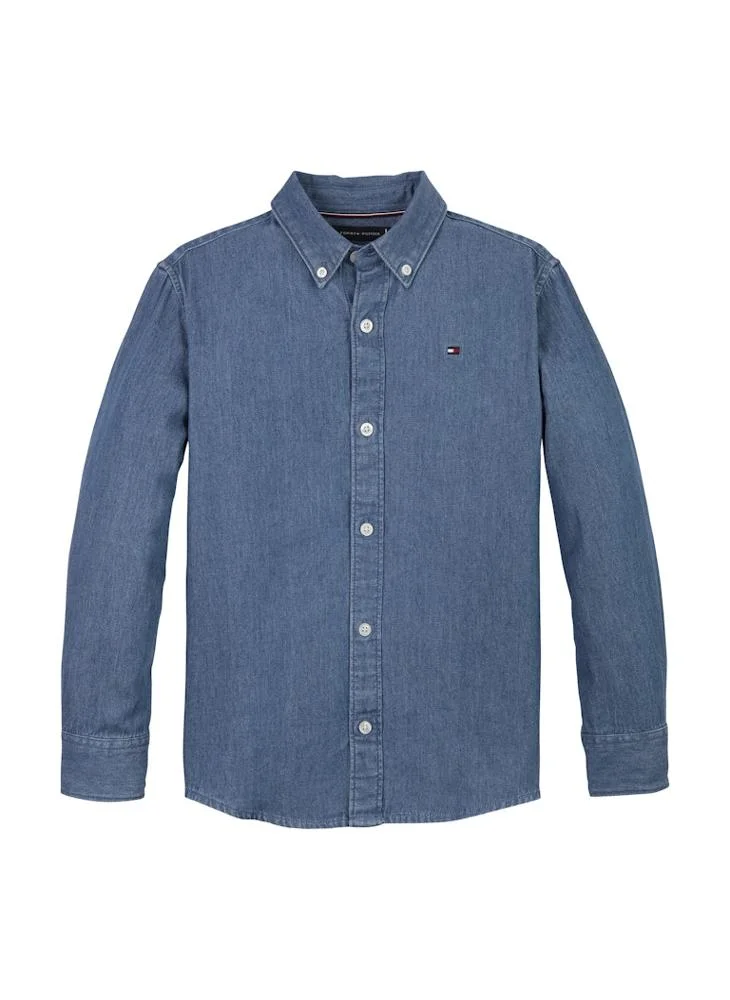 TOMMY HILFIGER Kids Denim Chambray Ls Shirt