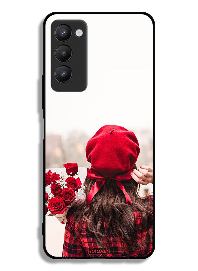 Tolwak Tecno Camon 18P Protective Case Cover Holding Flowers - Image 2