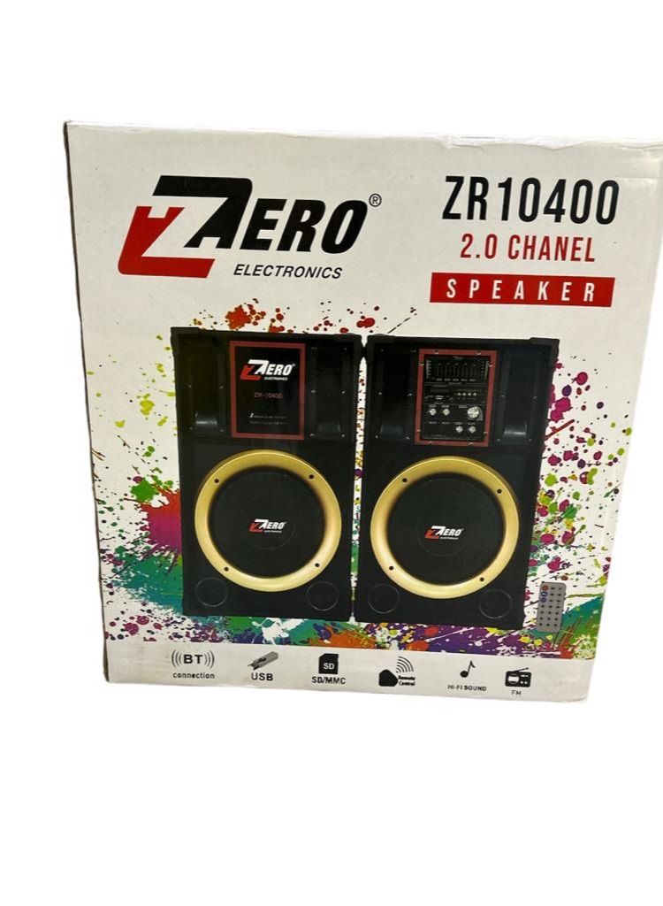Zero Speaker ZR-10400 Wired / Wireless Supports Bluetooth and Memory Card With USB Output Black - Image 2