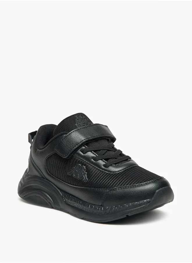 Kappa Boys' Textured Walking Shoes with Hook and Loop Closure