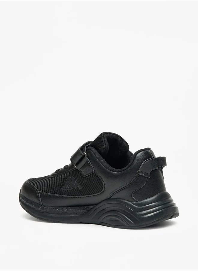 Kappa Boys' Textured Walking Shoes with Hook and Loop Closure