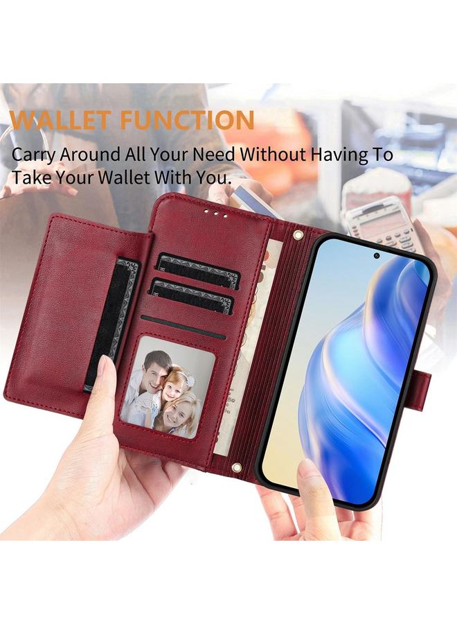 erorex Case For Tecno Spark Go 1 / Spark Go 2025 / Pop 9 Multi-Card Slots Zipper Wallet Leather Phone Case - Image 4